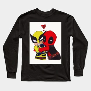 Deapool & Wolverine Funny Design Long Sleeve T-Shirt